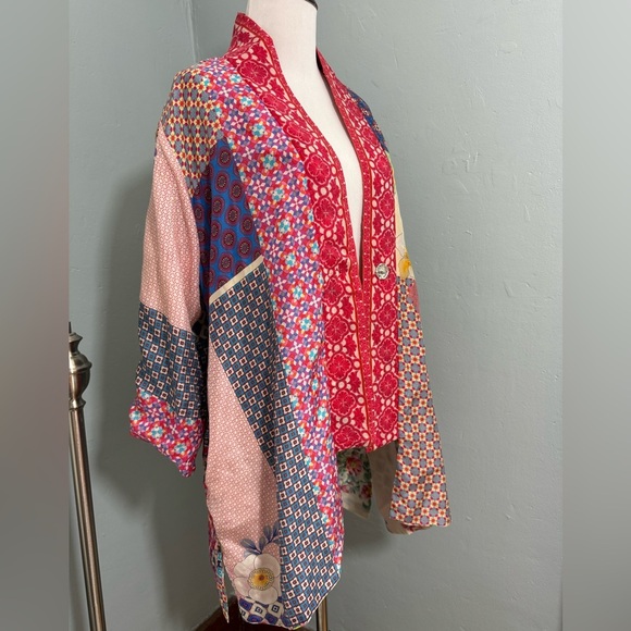 Johnny Was Reversible Onyx Kimono In Multi Print Rare Piece - Picture 8 of 14